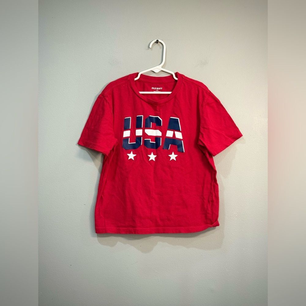 SALE! Kids’ Red Old Navy Patriotic USA S/S Tee Size M (8) EUC